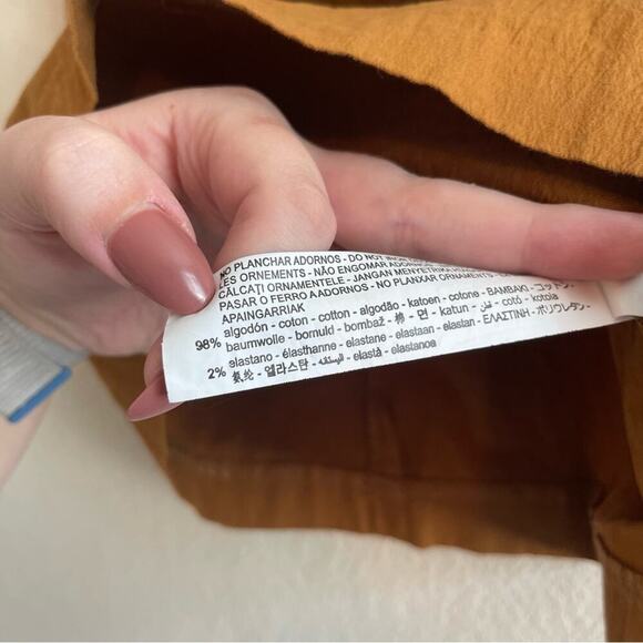 Zara Brown Side Cutout Retro Mini Skirt Neutral Women's Size Small - Picture 8 of 8